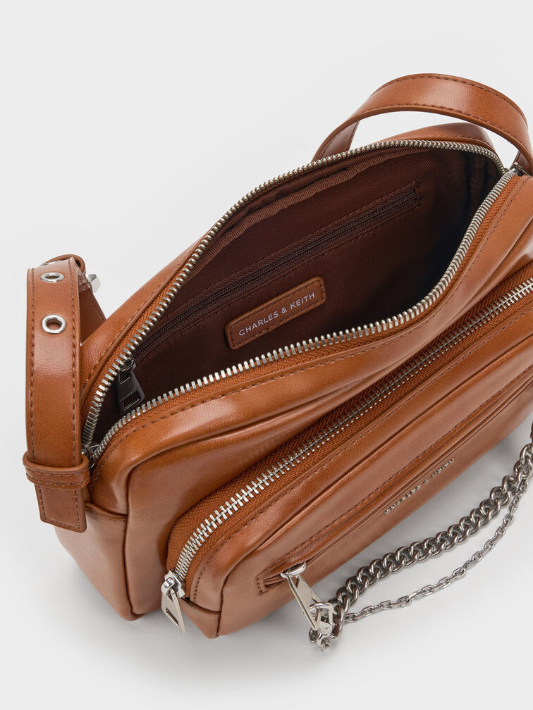 Atwood Chain Crossbody Bag, Distressed Tan, hi-res