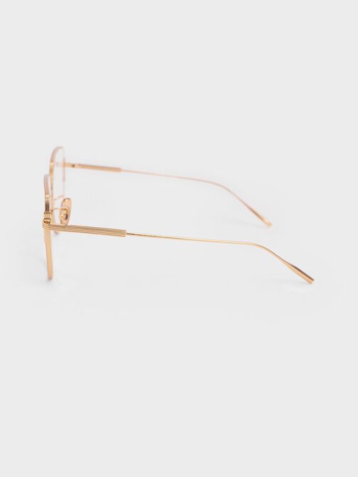 Wire Frame Blue-Light Butterfly Sunglasses, Pink, hi-res
