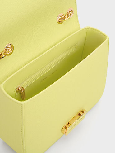 Sue Chain-Strap Shoulder Bag, Butter, hi-res