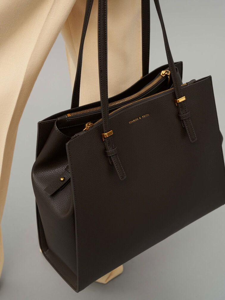 Large Double Handle Tote Bag, Dark Moss, hi-res