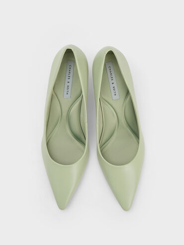 Emmy Spool Heel Pumps, Sage Green, hi-res