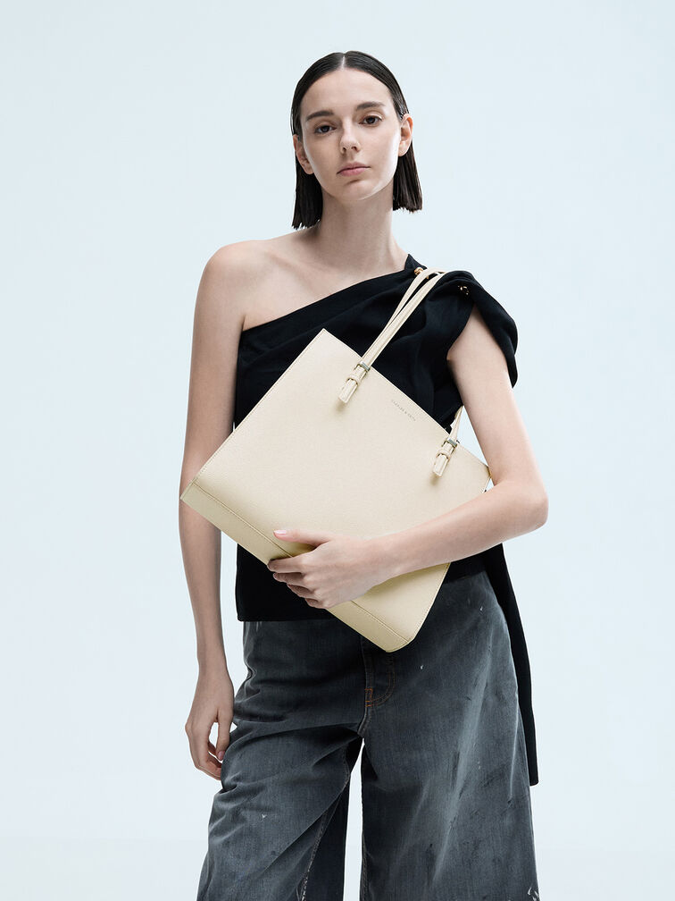 Sansa Tote Bag, Beige, hi-res