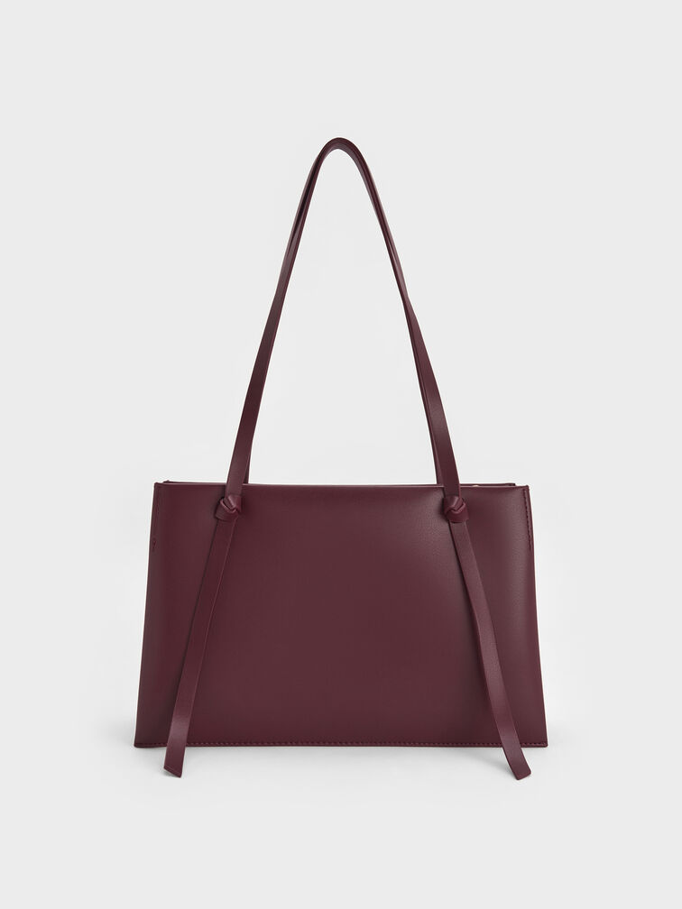 Midori Geometric Tote Bag, Wineberry Red, hi-res