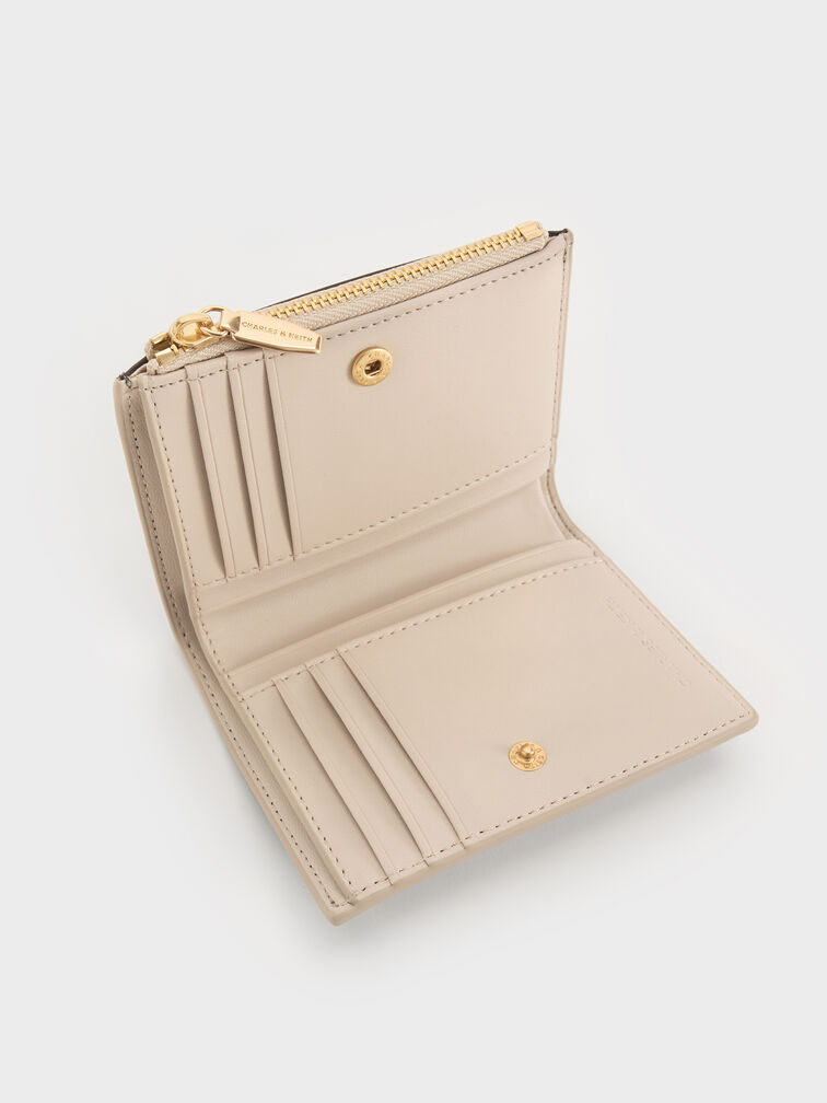 Midori Colourblock Geometric Small Wallet, Multi Brown, hi-res