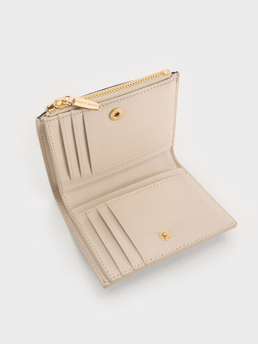 Midori Colourblock Geometric Small Wallet, Multi Brown, hi-res