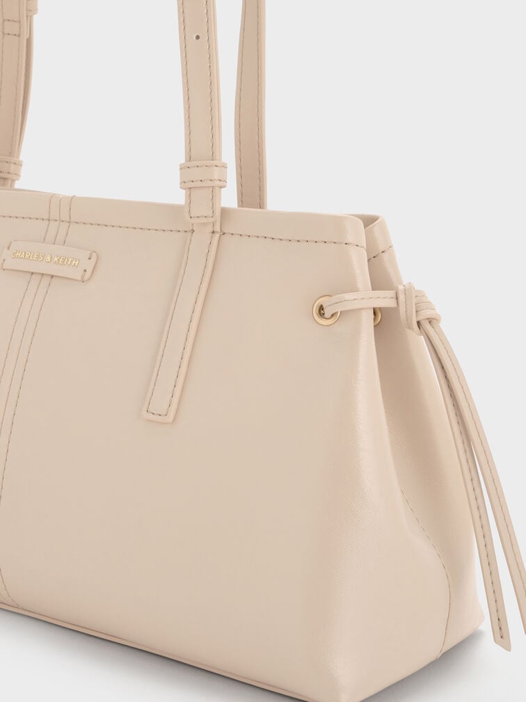 Noane Elongated-Handle Shoulder Bag, Oat, hi-res
