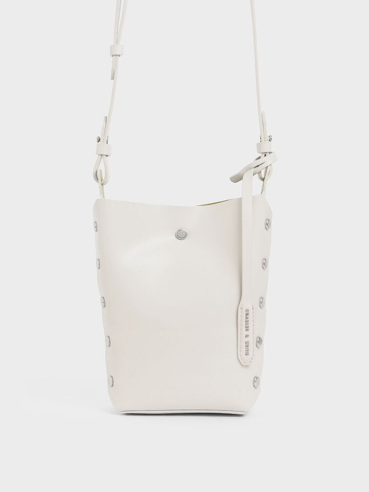 Mini Reversible Studded Crossbody Bag, Cream, hi-res