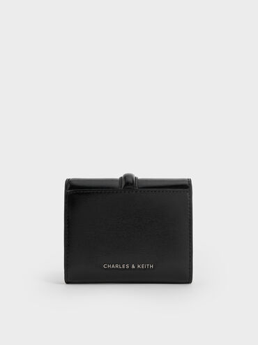Wisteria Metallic-Accent Wallet, Noir, hi-res