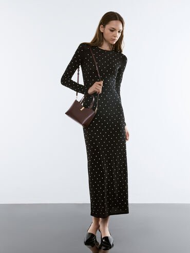 Lilibet Metallic-Accent Tote Bag, Plum, hi-res