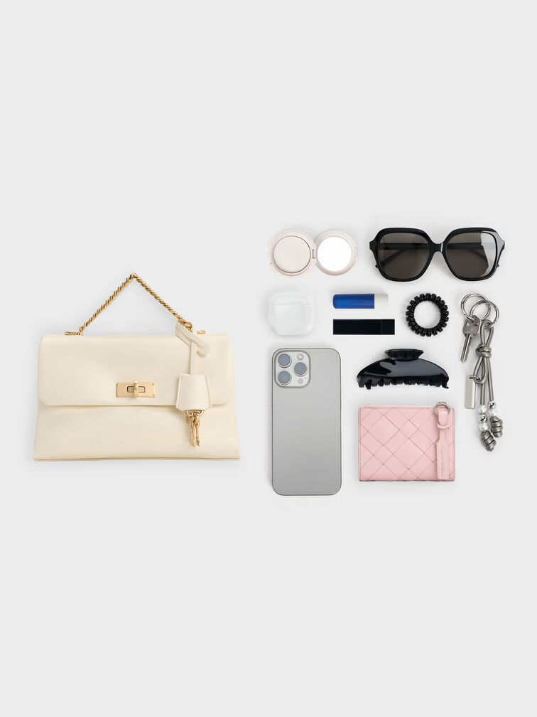 Kerry Chain-Handle Crossbody Bag, Cream, hi-res