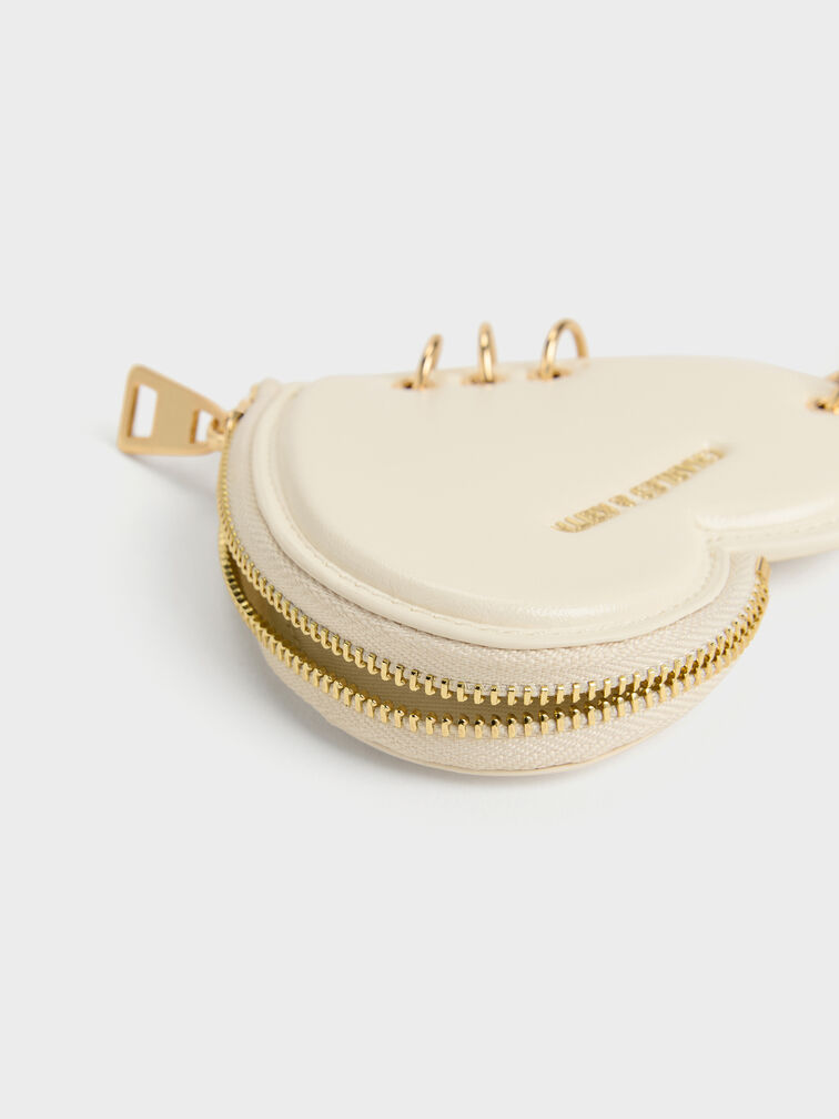 Rey Heart Charm, Cream, hi-res
