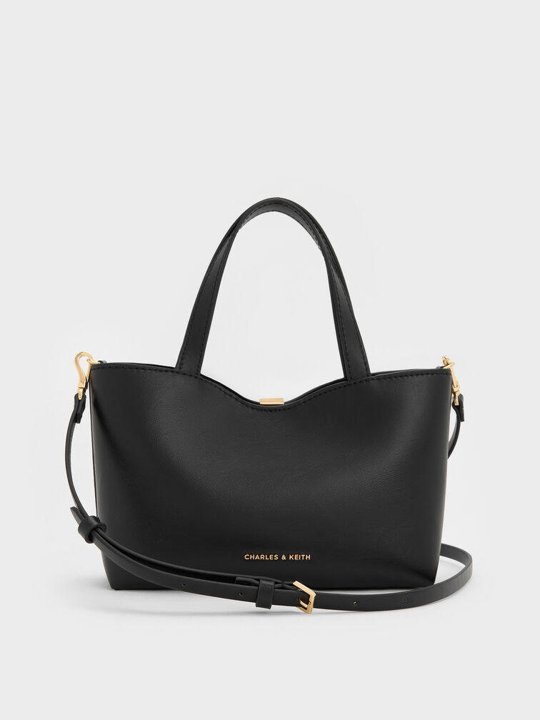 Lilibet Metallic-Accent Tote Bag, Black, hi-res