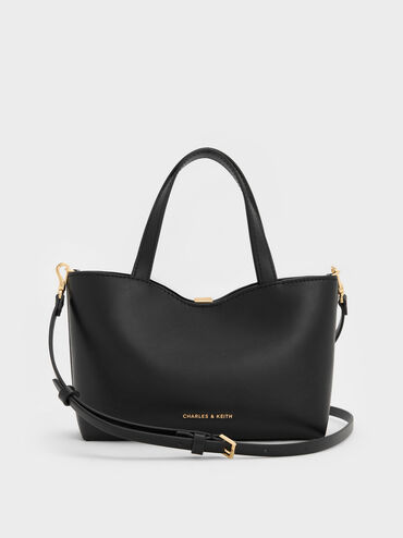 Lilibet Metallic-Accent Tote Bag, Black, hi-res