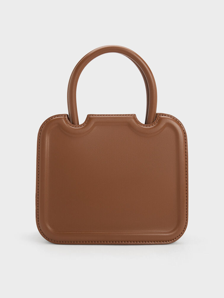 Perline Sculptural Tote Bag, Chocolate, hi-res