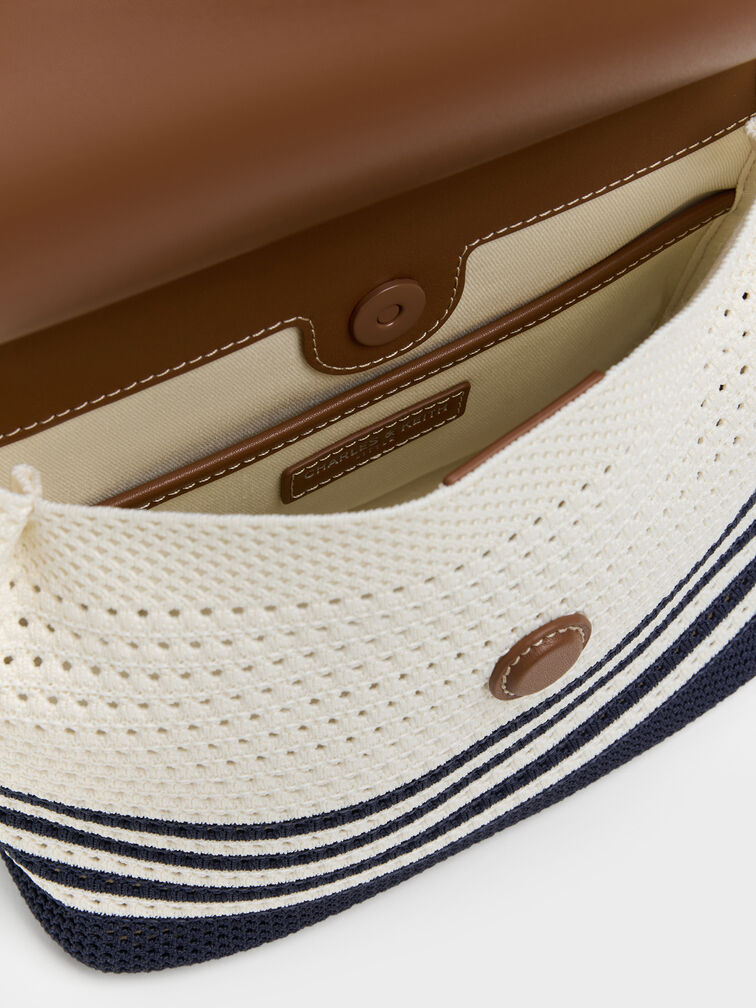 Girls' Ida Stripped Knitted Backpack, Multi, hi-res
