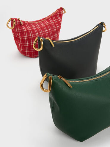 Cayce Hobo Bag, Dark Green, hi-res