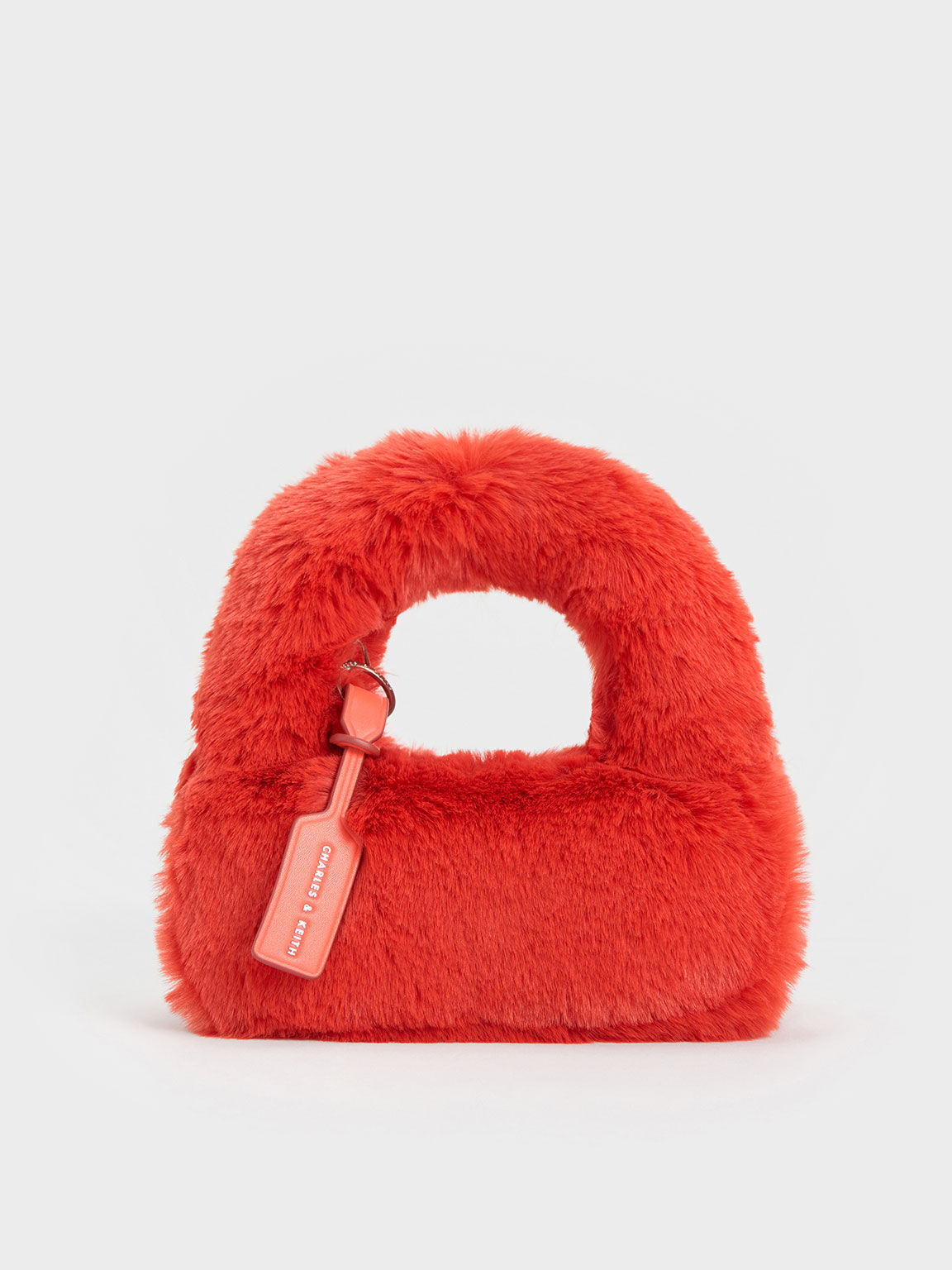 Orange fur bag store
