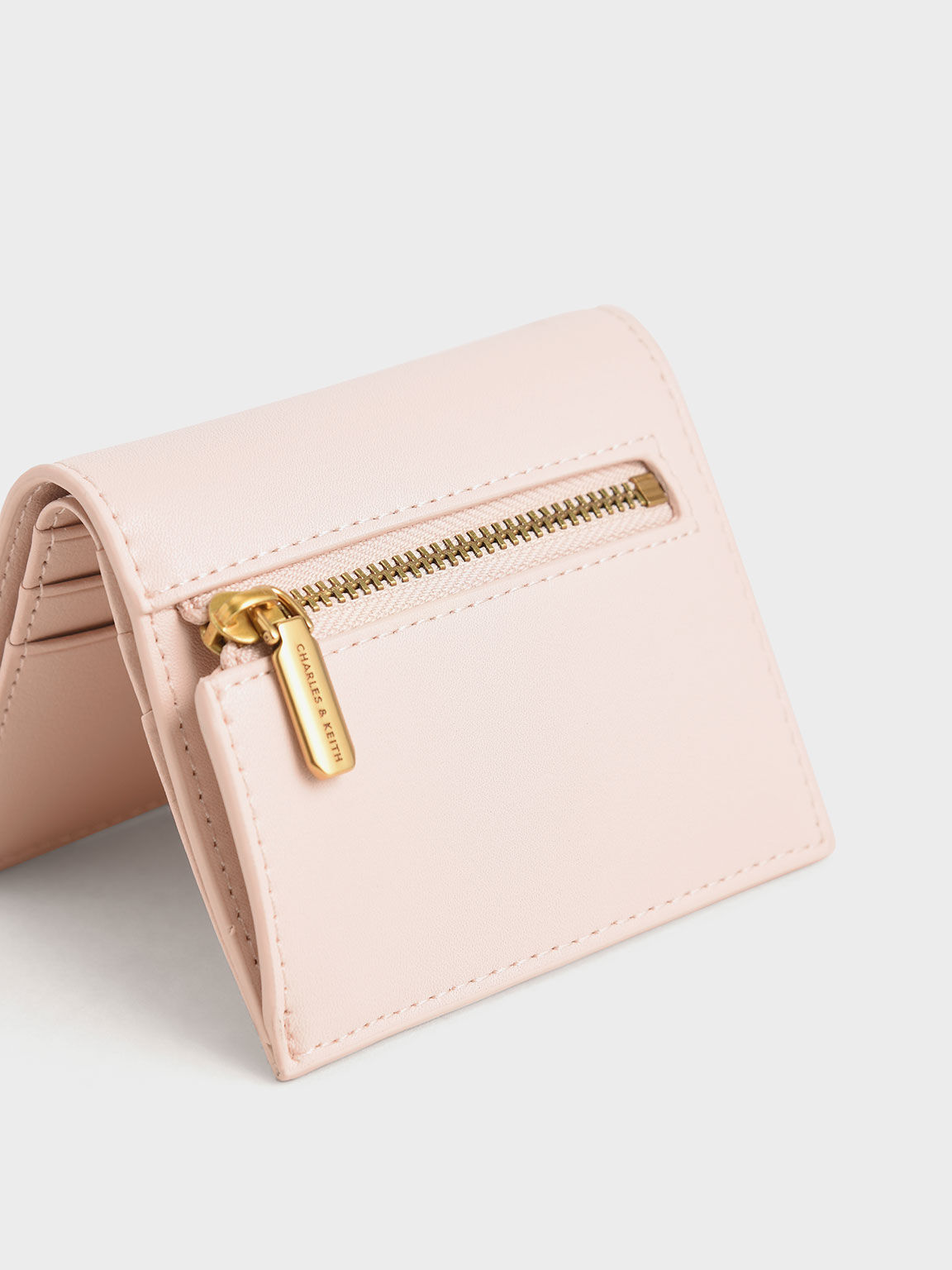 Light Pink Daisy Bi Fold Small Wallet CHARLES KEITH IN