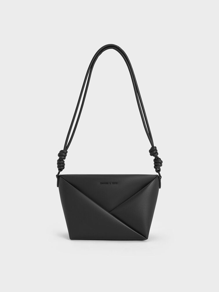 Midori Geometric Crossbody Bag, Noir, hi-res