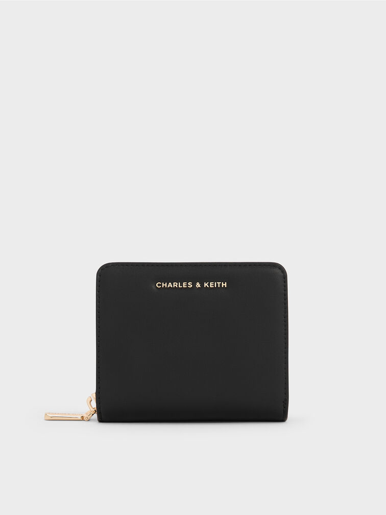 Finley Zip-Around Small Wallet, Black, hi-res
