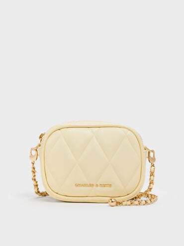 Arwen Quilted Mini Bag, Butter Yellow, hi-res