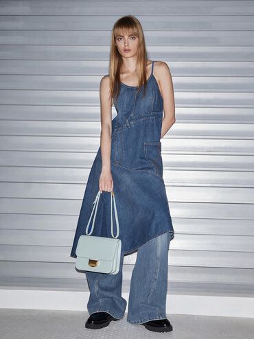 Violetta Boxy Bag, Sage Green, hi-res