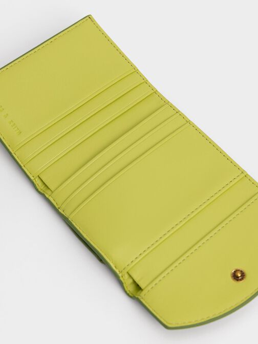 Este Belted Printed Small Wallet, Lime, hi-res