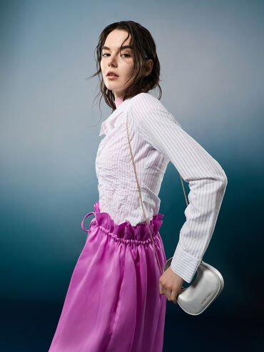 Micro Jesmyn Metallic Two-Way Bag, Silver, hi-res