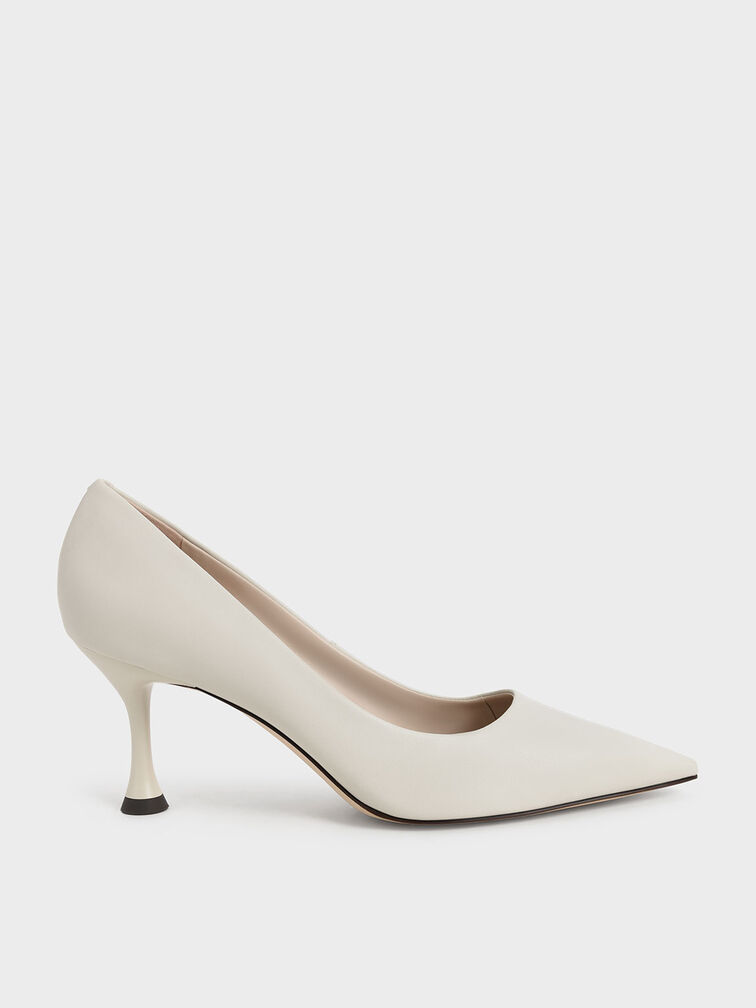 Spool Heel Pumps, Chalk, hi-res