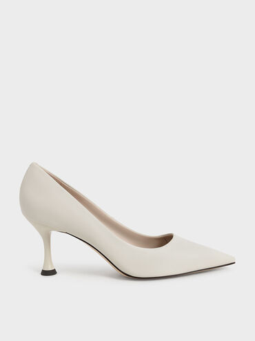 Spool Heel Pumps, Chalk, hi-res