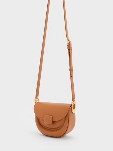 Koa Half-Moon Saddle Bag, Chocolate, hi-res