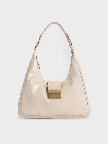 Charlot Hobo Bag, Oat, hi-res
