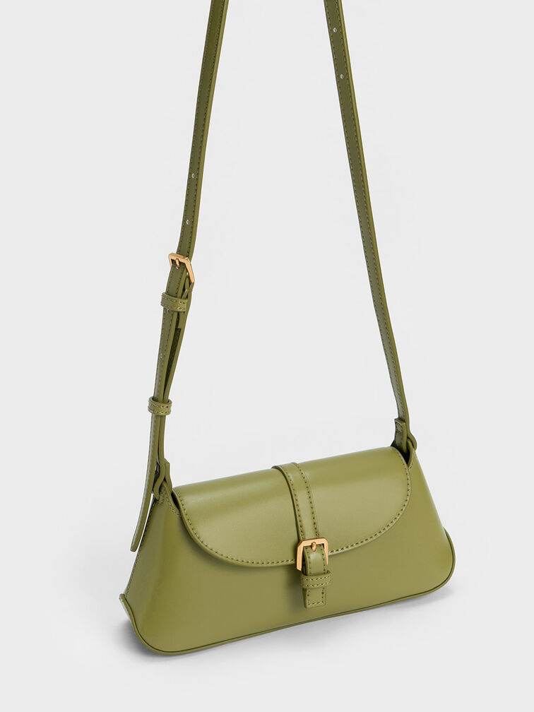 Annelise Double Belted Shoulder Bag, Pistachio, hi-res
