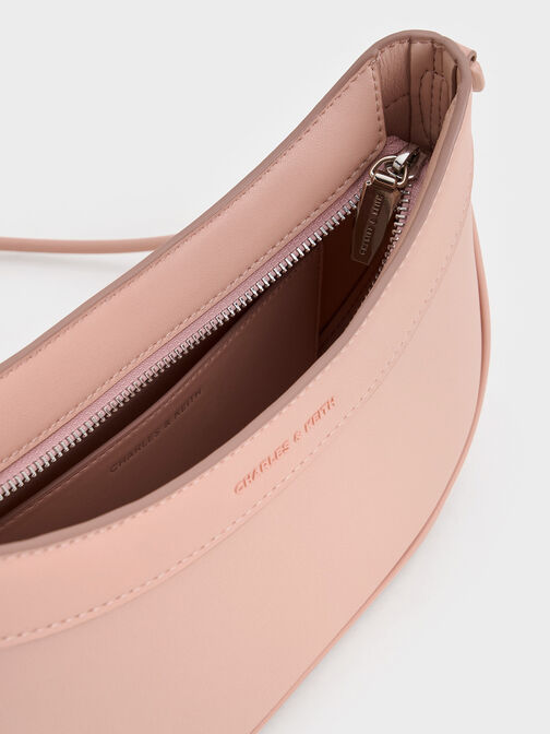 Sabine Knotted-Strap Curved Shoulder Bag, Light Pink, hi-res
