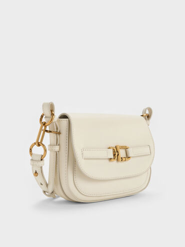 Gwynne Metallic-Accent Crossbody Bag, Cream, hi-res
