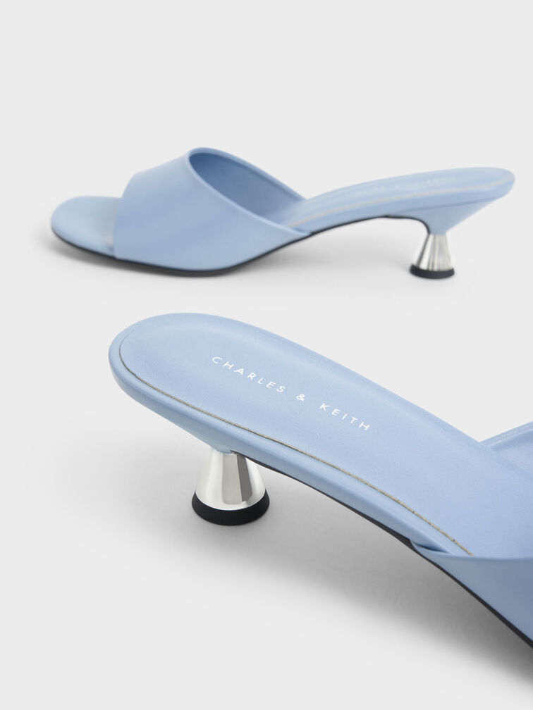 Spool Heel Mules, Slate Blue, hi-res