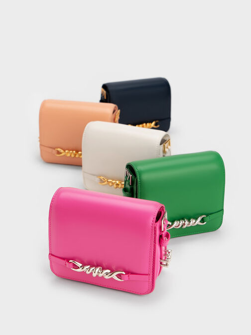 Mini Henrietta Shoulder Bag, Fuchsia, hi-res