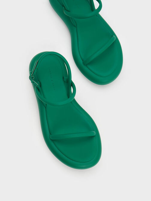 Keiko Padded Flatform Sandals, Green, hi-res