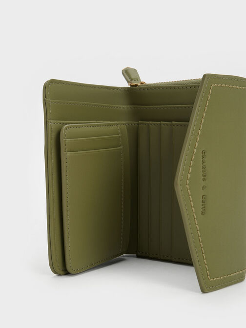 Stitch Trim Envelope Wallet, Olive, hi-res
