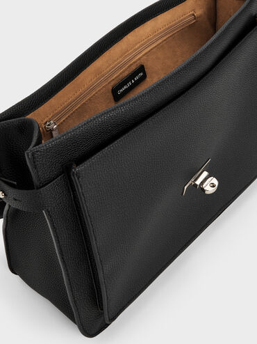 Chance Turn-Lock Top-Handle Bag, Noir, hi-res