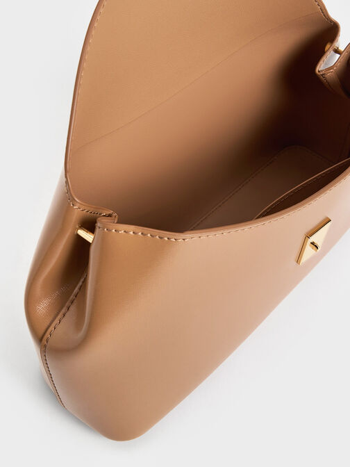 Wisteria Metallic-Accent Shoulder Bag, Tan, hi-res