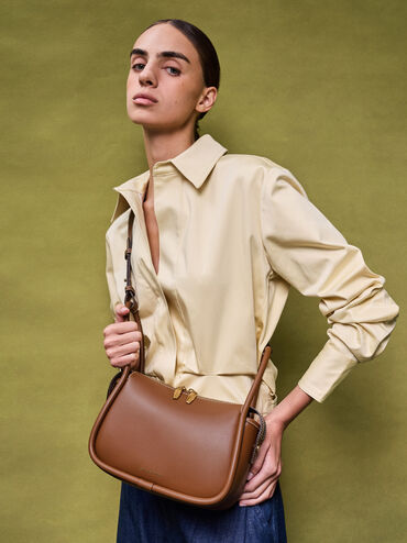 Lyla Shoulder Bag, Chocolate, hi-res