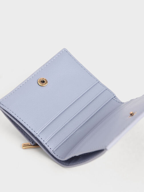 Zip Around Short Wallet, Light Blue, hi-res