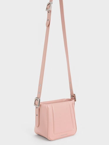 Petra Boxy Bucket Bag, Pink, hi-res