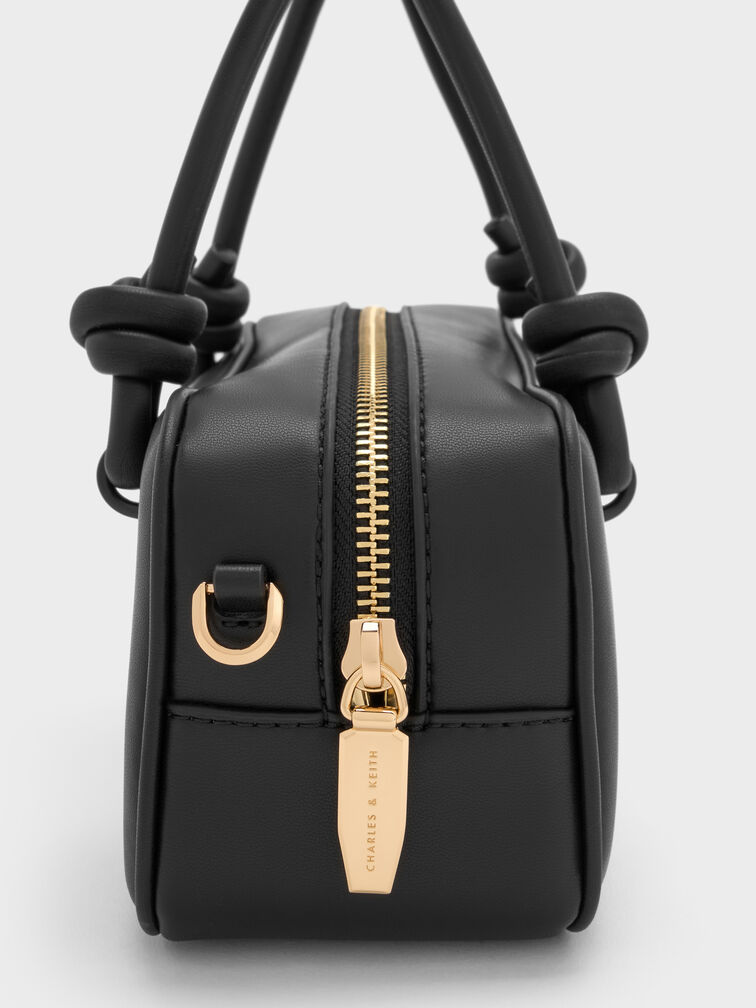 Sammie Knotted-Handle Elongated Bag, Black, hi-res