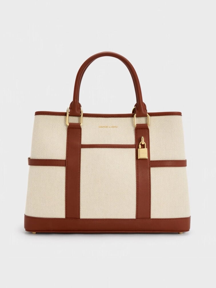 Scottie Canvas Tote Bag, Brick, hi-res