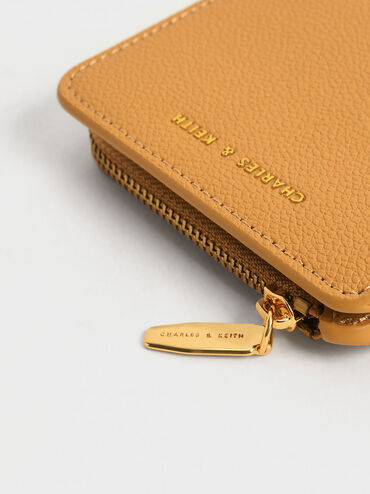 Snap Button Card Holder, Orange, hi-res