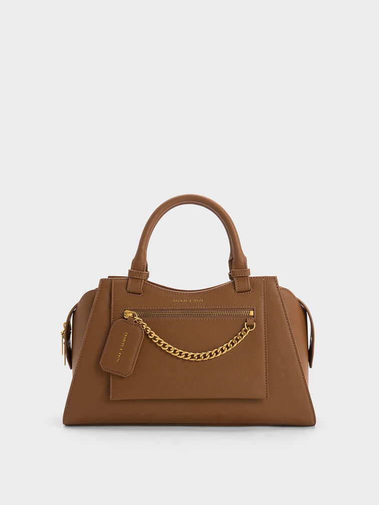 Avis Trapeze Tote Bag, Chocolate, hi-res
