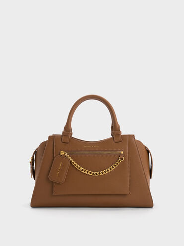 Avis Trapeze Tote Bag, Chocolate, hi-res