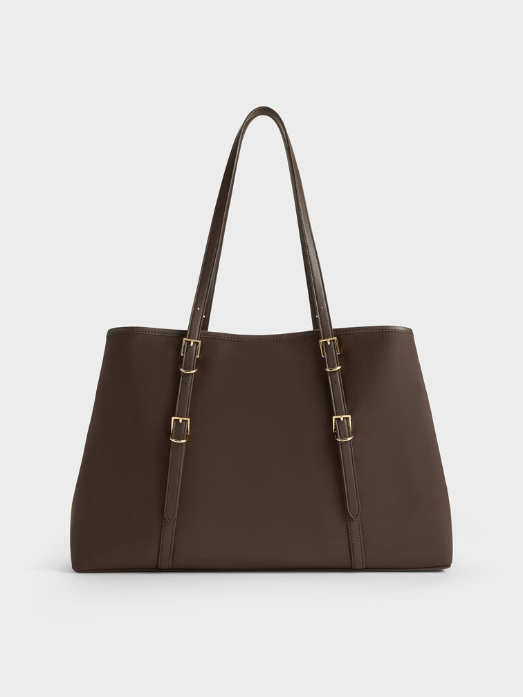 Levy Nylon Tote Bag, Espresso Brown, hi-res